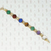 gold filled and hardstone scarab bracelet