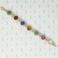 gold filled and hardstone scarab bracelet back