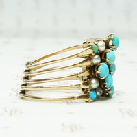 Turquoise and Pearl Harem Ring