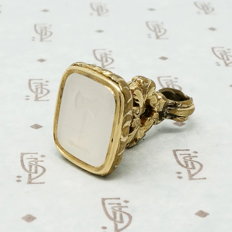 Antique Chalcedony Axe Fob Seal