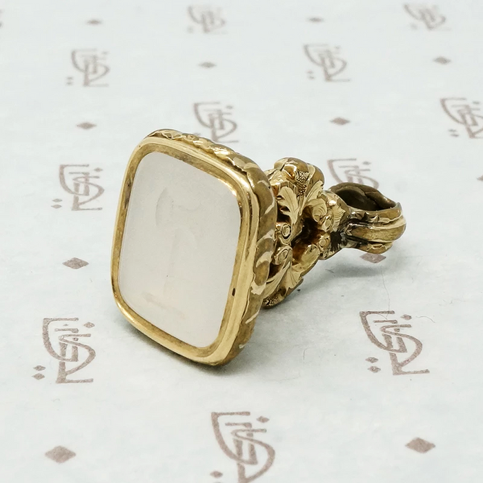 Antique Chalcedony Axe Fob Seal