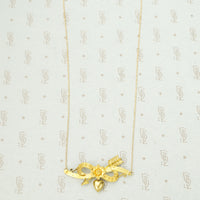 An Arrow a Heart and a Posey Love Token Necklace