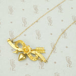 An Arrow a Heart and a Posey Love Token Necklace