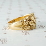 Edwardian Hearts and Daisies Keeper Ring