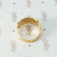 Edwardian Hearts and Daisies Keeper Ring