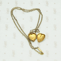 Early Victorian Witch's Heart 18k Locket, open view.