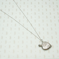 Vintage Valentine Sterling Silver Perfume Bottle Necklace