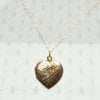 Puffy Vintage Rose Gold Heart Locket