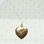 Puffy Vintage Rose Gold Heart Locket
