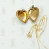 Puffy Vintage Rose Gold Heart Locket