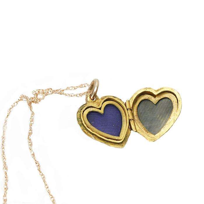Perfect Rose Gold Puffy Heart Locket set with a Diamond