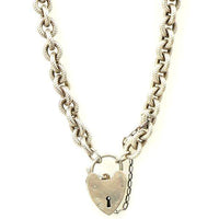 Sterling Silver Heavy Heart Necklace from The Bits & Pieces Collection