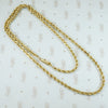 heavy 14k yellow gold shiny twisted rope chain with safety tube clasp