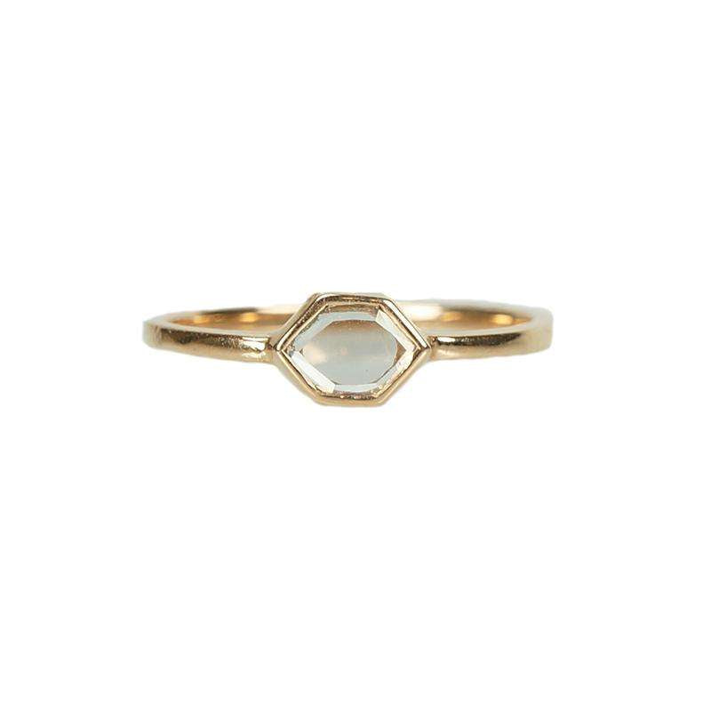 Antique Hexagonal Diamond in Rose Gold