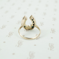 back view of horseshoe ring