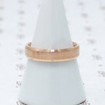 Beveled Edge Wedding Band made with Recycled Gold