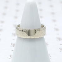 Beveled Edge Wedding Band made with Recycled Gold