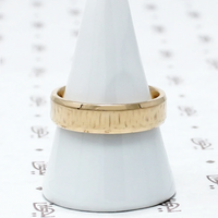 Beveled Edge Wedding Band made with Recycled Gold