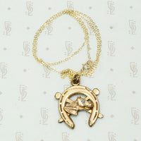 Rose Gold Horse Shoe Pendant