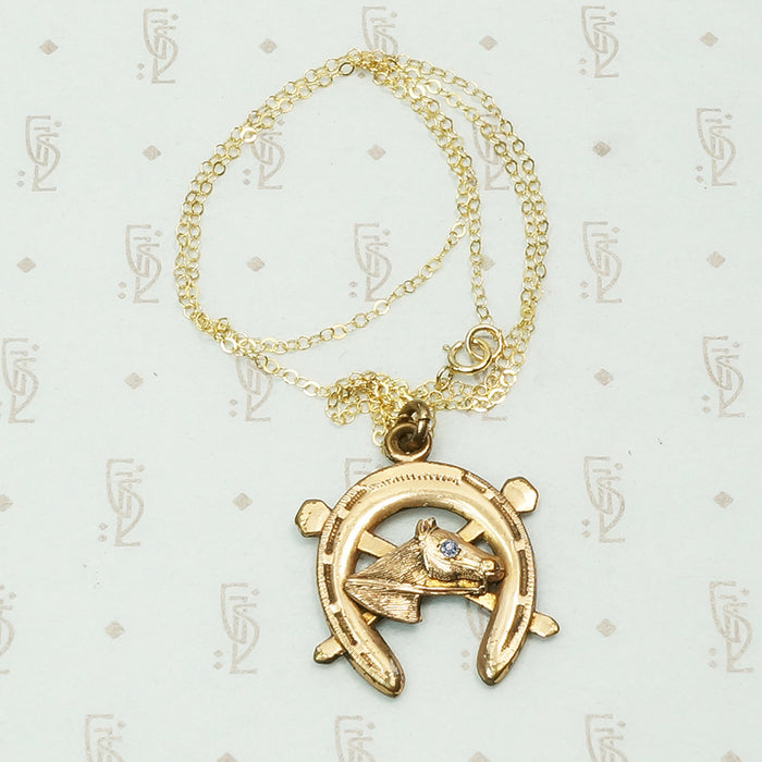 Rose Gold Horse Shoe Pendant