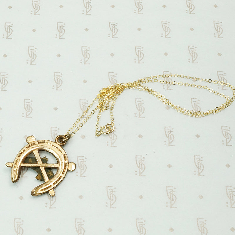 Rose Gold Horse Shoe Pendant