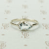 Icy Aquamarine Solitaire in White Gold