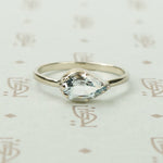 Icy Aquamarine Solitaire in White Gold