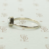 Icy Aquamarine Solitaire in White Gold