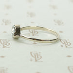 Icy Aquamarine Solitaire in White Gold