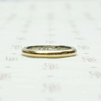 Milgrain 18k Two Tone Gold Band