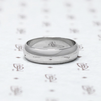The Classic Half Round Wedding Band in platinum