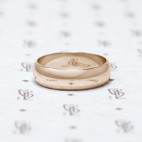 The Classic Half Round Wedding Band in rose gold