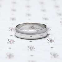 The Classic Half Round Wedding Band in white gold
