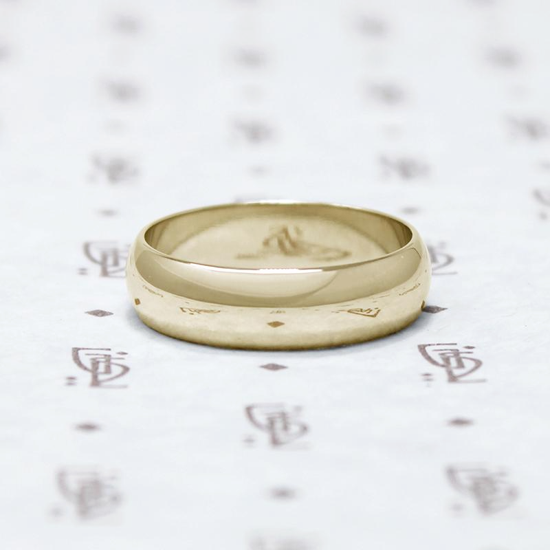 The Classic Half Round Wedding Band in yellow gold