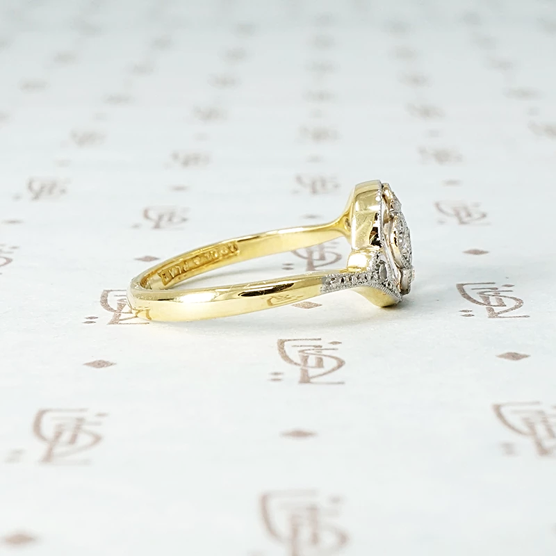 Art Deco Quatrefoil Diamond Cluster Ring