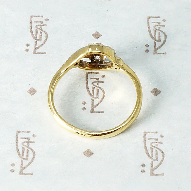 Art Deco Quatrefoil Diamond Cluster Ring