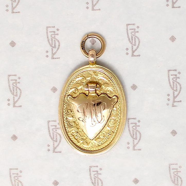 Gorgeous Engraved 9ct Rose Gold English Medal Fob