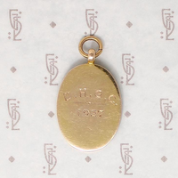 Gorgeous Engraved 9ct Rose Gold English Medal Fob