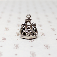 Silver Plate Victorian Revival Fob Pendant