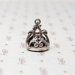 Silver Plate Victorian Revival Fob Pendant