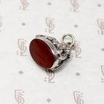 Silver Plate Victorian Revival Fob Pendant