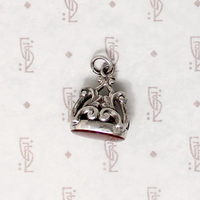 Silver Plate Victorian Revival Fob Pendant