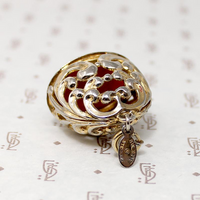 Danecraft Sterling & Glass Vintage Fob
