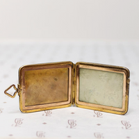 Edwardian Locket with Pinstripes and Flowers