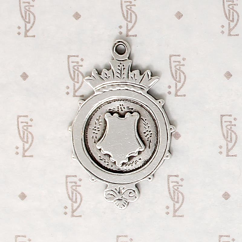 English Sterling Silver Medal with Crown & Shield