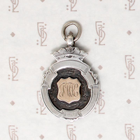 Crown & Banner English Sterling Silver Fob Medal