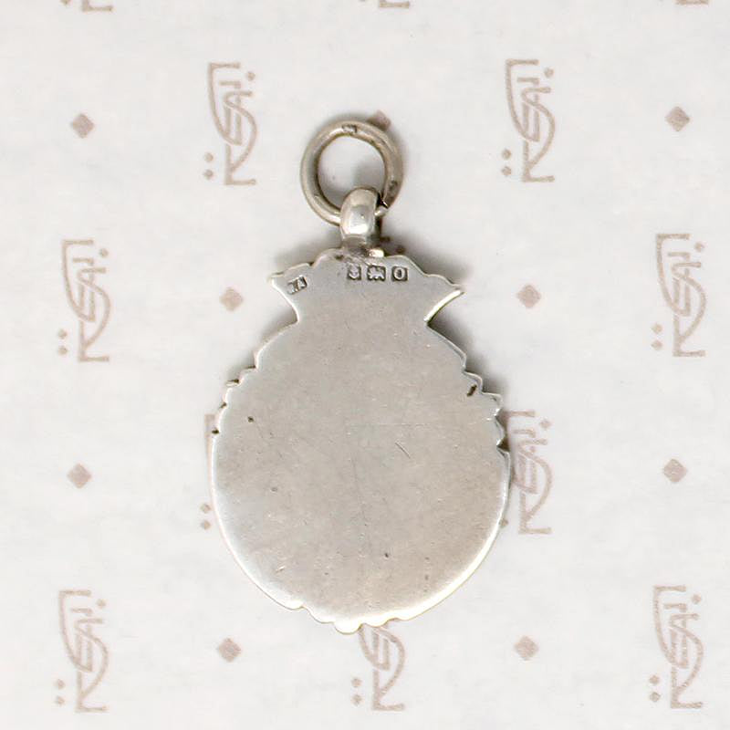 Crown & Banner English Sterling Silver Fob Medal