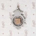 Edwardian Crown & Shield Sterling Fob Medal