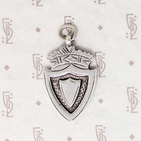 Crown & Shield 1918 English Sterling Medal Fob