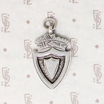 Crown & Shield 1918 English Sterling Medal Fob